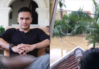 Relakan Mobil Mewahnya Tenggelam Ditelan Banjir, Randy Pangalila Justru Asik Lakukan Hal ini Bersama Istri di Atas Genting: Yang Penting Romantis!