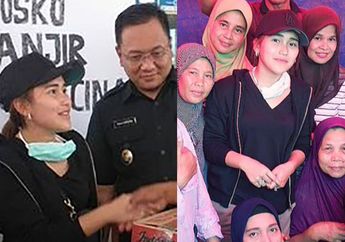 Sambangi Lokasi Banjir, Penampilan Ayu Ting Ting Bagikan 300 Nasi Kotak Jadi Sorotan, Warganet: 'Caper Tuh!'