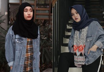 4 Gaya Hijab Stylish Pakai Denim Jacket ala Anak Seleb Berhijab. Cocok Dipakai Selama Musim Hujan!