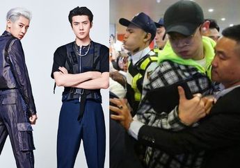 Sehun dan Chanyeol 'EXO' Disambut dengan Fans yang Ricuh Hingga Informasi Paspor yang Disebar oleh Petugas Bandara