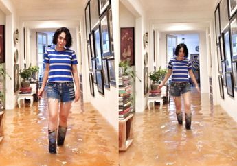 Tak Menyangka Fotonya Pakai Boots Saat Banjir Jadi Viral, Yuni Shara: Sepatu Itu Sudah 10 Tahun Saya Punya