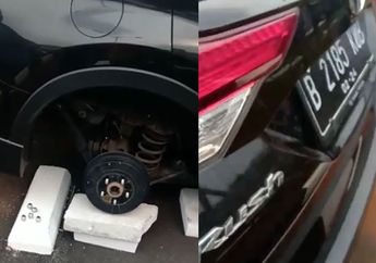 Maling Spesialis Ban Mobil Beraksi, Toyota Rush Parkir di Rest Area Jadi Korban Penjarahan