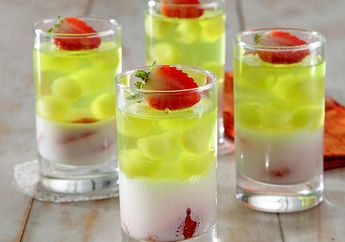 Resep Puding Melon Stroberi Yoghurt Enak, Dessert Lembut Nan Cantik Untuk Malam Hari
