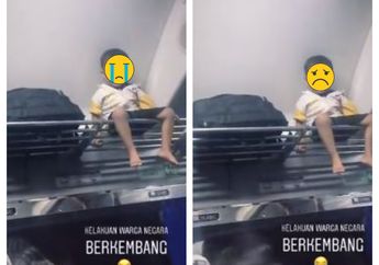 Viral Video Bocah Nangis Gara-gara Didudukkan di Rak Bagasi Gerbong Kereta Api, Sang Ayah Cuma Duduk Sambil Ngomong: Jangan Nakal Ya
