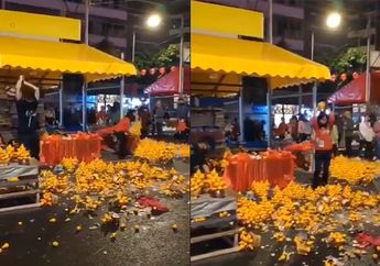Penjual Buang Jeruk Dagangannya di Jalan Hingga Dibanting dan Dipukul, Ternyata Alasannya Sungguh Tak Terduga, Ngeri Banget!