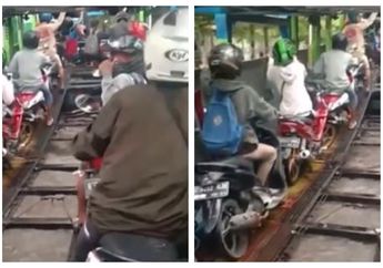 Para Pengendara ini Nekat Numpang Truk Pengangkut Mobil Demi Terabas Banjir, Netizen: Kreatif Emang Warga Jakarte