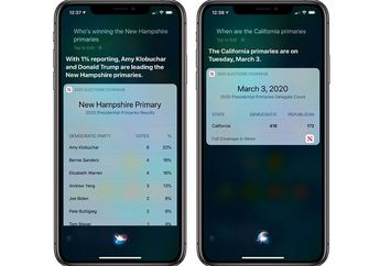 Siri Kini Mampu Jawab Pertanyaan Seputar Pemilu AS 2020