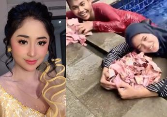 Terlalu Tajir Sampai Buang-buang Duit ke Kolam Renang, Dewi Perssik Sawer Pegawainya dengan Uang Pecahan 100 Ribuan di Hari Valentine: Biar Semangat Terus, ya!