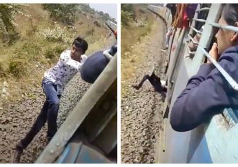 Hanya Demi Bikin Video TikTok, Pemuda Ini Nekat Lari Bergelantungan di Kereta Api hingga Jatuh dan Masuk ke Bawah Gerbong, Begini Nasibnya saat Kereta Melaju Cepat