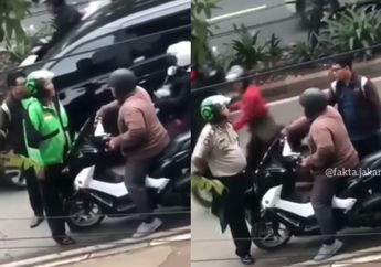 Pengendara yang Ditegur Ini Langsung Kaget ketika Driver Ojol yang Menghentikannya Berubah Menjadi Polisi!