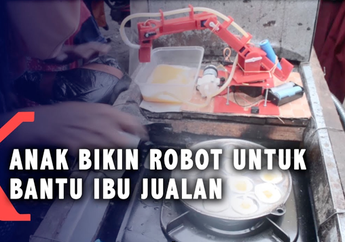 Viral, Robot Canggih Karya Anak Indonesia Ini Bisa Bikin Telur Dadar Untuk Bantu Ibunya Jualan!