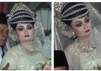 Ingin Tampil Cantik Bak Raja dan Ratu Sehari Tapi Malah Berubah Petaka, Pengantin Ini Terlihat Menakutkan Karena Teledor Pilih Jasa Penata Rias, Warganet: Ngeri!