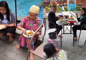Biarkan ART-nya Makan Lesehan di Pinggir Kolam, Orang Tua Ayu Ting Ting Kena Semprot Netizen Gara-gara Sikap Congkaknya: Angkuh Banget!