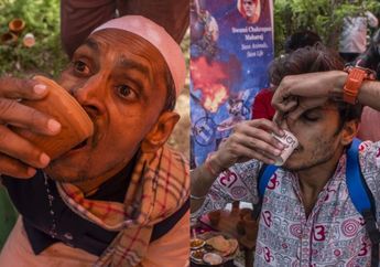 Lawan Virus Corona, 200 Warga India Gelar Pesta Minuman Air Kencing Sapi, Rela Tahan Bau Pesing Demi Rasakan Khasiatnya!