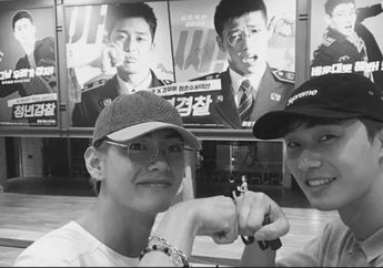 Beri Dukungan pada Sahabatnya, V BTS Semangati Park Seo Joon dengan Datang Langsung ke Lokasi Syuting Itaweon Class