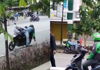 Dikira Tewas karena Virus Corona, Driver Ojol yang Terkapar di Atas Motornya Ini Rupanya Hanya Ketiduran, Netizen: Keterlaluan Tidurnya Bikin Orang Panik!