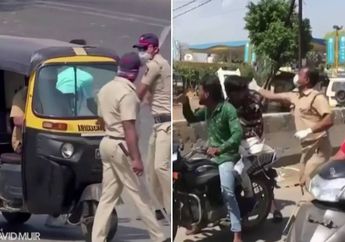 Heboh Video Aksi Polisi India yang Tertibkan Warga yang Bandel Tak Patuhi Lockdown, Lakukan Ini Kalau Nekat Melawan, Warganet: 'Kami Butuh yang Seperti Ini!'