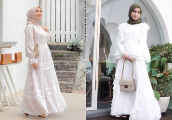 Inspirasi Dress Hijab Putih yang Harus Dimiliki. Ayu & Anggun Banget!