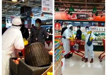 Viral Video 2 Orang Pengunjung Supermarket Belanja Sambil Pakai APD Berakhir Diusir Petugas, Begini Kronologinya...