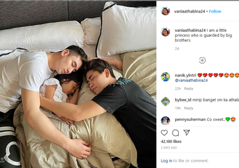 Bukan Saudara Kandung, Vania Athabina Dikeloni Verrel Bramasta dan Athalla Naufal dengan Penuh Kasih Sayang