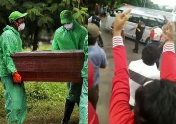 Warga Tolak Pemakaman Jenazah Suspect Corona, Bergerombol Tutup Jalan Hingga Teriakan Kata Kasar sampai Ambulans Putar Balik