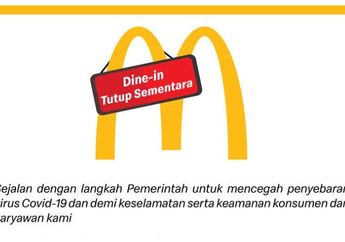 McDonald's Indonesia Tutup Sementara Layanan Dine-in Untuk Cegah Penyebaran Covid-19!