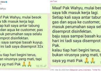 Kena Semprot Disinfektan Sampai 32 kali, Seorang Kurir Galon Putuskan Berhenti Bekerja, Alasannya Bikin Kaget!