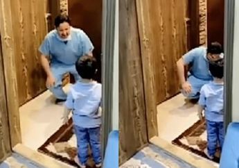 Berlutut Sambil Menangis Pedih, Perawat Ini Terpaksa Tolak Pelukan dari Putra Kecilnya, Ternyata Dia Berada di RS yang Menangani Corona