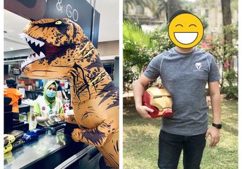 Belanja Sambil Kenakan Kostum T-rex, Video Pria ini Jadi Viral, Ternyata Sosok ini Bukan Orang Sembarangan!
