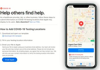 Apple Maps Lakukan Uji Coba Terhadap Fitur Tes Lokasi COVID-19