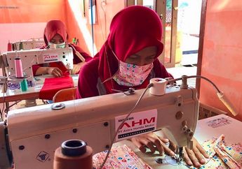 Masker Untuk Semua, Mitra Binaan AHM Kelain Hati dari Produksi Lap Untuk Pabrik ke Masker Kain