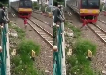 Detik-Detik Bocah Pelaku Tawuran Hendak Melempar Batu Namun Terserempet KRL hingga Tewas Mengenaskan