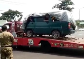 Walah! Supir Mobil Towing Tertangkap Petugas Lakukan Penyelundupan Pemudik, Sehari 2 Kali Kejadian