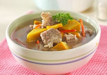 Resep Sup Daging Labu Kuning Enak, Menu Makan Malam yang Bikin Perut Lupa Rasanya Kenyang