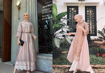 4 Inspirasi Dress Hijab Brokat Paling Anggun Untuk Lebaran 2020!