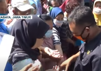 Menjadi Zona Merah dan Kasusnya Meroket Tajam, Ratusan Warga di Surabaya Justru Mengantre hingga Berdesakan karena Hal Ini