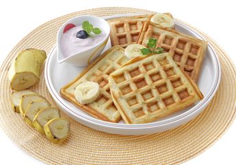 Resep Wafel Pisang Saus Blueberry Enak Ini Cocok Disajikan Agar Si Kecil Tidak Malas Sarapan