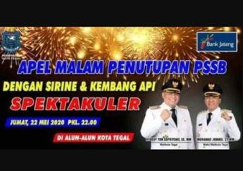 Akhiri PSBB Usai Ditetapkan sebagai Zona Hijau, Pemkot Tegal Nyalakan Sirine dan Kembang Api di Alun-alun, Warganet: Jangan Jemawa, Gak Usah Sombong!