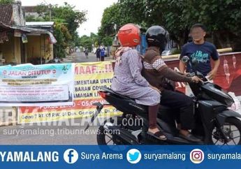 Banyak Jalanan Utama di Tulungagung yang Ditutup pada Siang Hari, Warga Protes: Diportal dan Dijaga Bergerombol Tak Pakai Masker, Konyol!