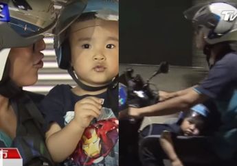 Kisah Pilu Seorang Ayah Rela Kerja 13 Jam Sehari, Terpaksa Bawa Anak Balitanya Bekerja Hingga Motor Jadi Tempat Tidurnya