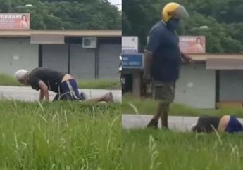 Merangkak Sendirian di Tengah Hujan untuk Pulang ke Rumah, Pria Tua Ini Viral di Media Sosial