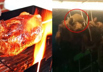Menjijikan! Seekor Tikus Got Raksasa Terekam Kamera Gigiti Ayam yang Digantung di Warung, Pengunjung Sampai Diam Tak Berkutik