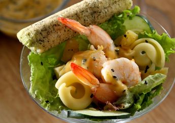 Resep Salad Pasta Udang Enak, Menu Sarapan Lezat Sekaligus Sehat
