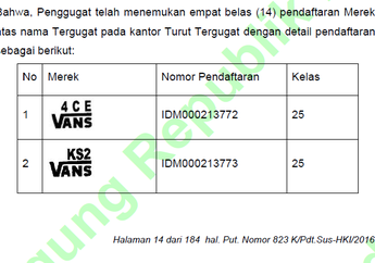 14 Logo Vans KW Indonesia yang Sempat Didaftarkan Hak Cipta Sebelum Akhirnya Digugat Vans Inc