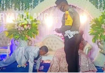 VIRAL, Pengantin Pria Ini Dihukum Push Up di Atas Pelaminan Sampai Buat Tamu Undangan Ngakak Berjamaah, Terungkap Ini Alasan Mengjutkannya