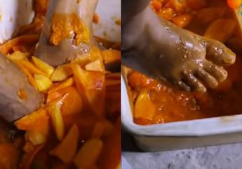 Bikin Shock! Pedagang Gunakan Pepaya Busuk yang Diinjak Kaki Untuk Bikin Saus Tomat, Ini Ciri-cirinya Supaya Jangan Sampai Kita Makan