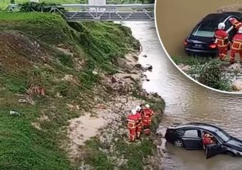 Terlalu Ngantuk, Pemilik Mobil Mewah Ini Tingalkan Mobilnya yang Masuk ke Sungai, Pilih Pulang dan Tidur