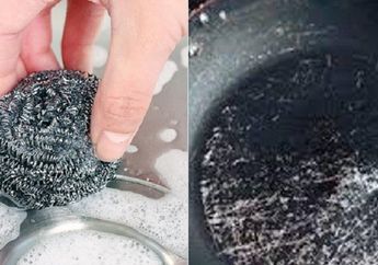 Stop Pakai Spons Kawat! 3 Bahan Dapur Ini Mujarab Rontokan Noda Kerak Tanpa Bikin Wajan Tergores dan Menipis