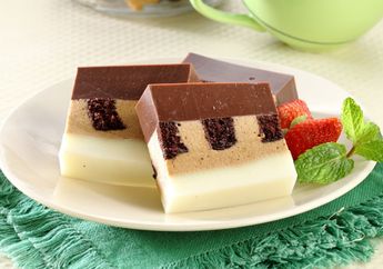 Resep Puding Cake lapis Cokelat Kopi Enak, Dessert Lembut Dengan Kenikmatan Ganda