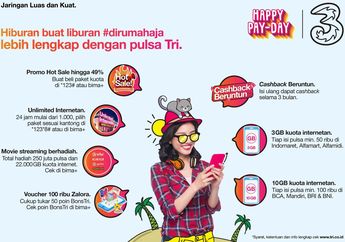 Dukung Pengguna Libur Panjang, 3 Indonesia Hadirkan Ragam Promosi